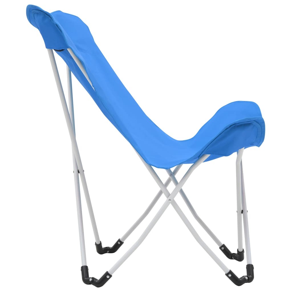 Butterfly Camping Chairs 2 pcs Foldable Blue